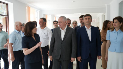 President Badra Gunba took part in the opening of the restored "Ashana" kindergarten in the village of Bagrypsta, Gagra district.