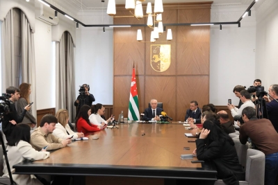 President of Abkhazia Badra Gunba held a press conference for representatives of the media.